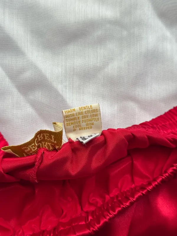 Victoria’s Secret Vintage Gold Label red Satin Pajama Pants - Image 3