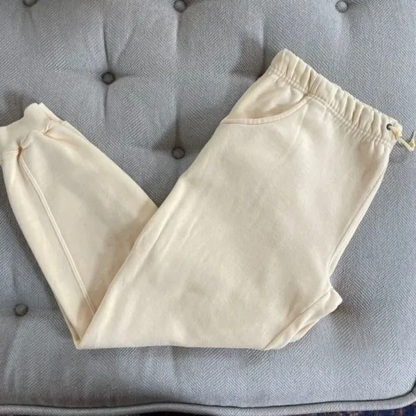 Vintage 90s Mervyns Sweatshirt Sweatpants Yellow Stripe M L XL - Image 8