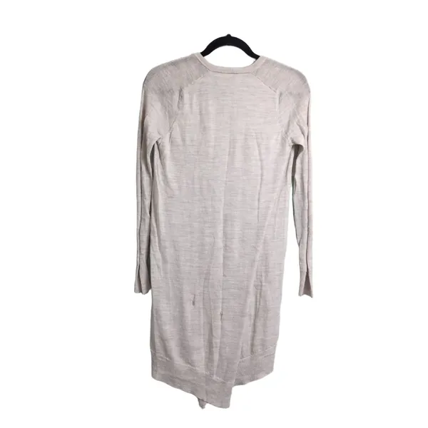 Allsaints Spitalfields Beige Asymmetrical Hem Merino Wool Sweater Dress 4 - Image 3