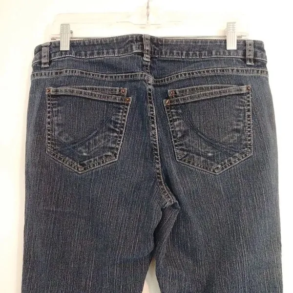 Elle Monaco Blue Mid Rise Bootcut Jeans - Image 3