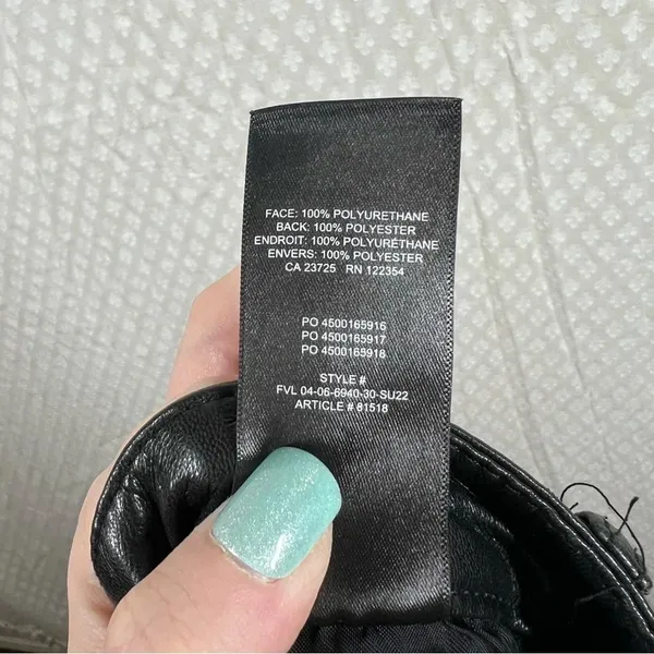 Aritzia Wilfred Black Faux Leather Melina‎ Straight Leg Pants - Image 5