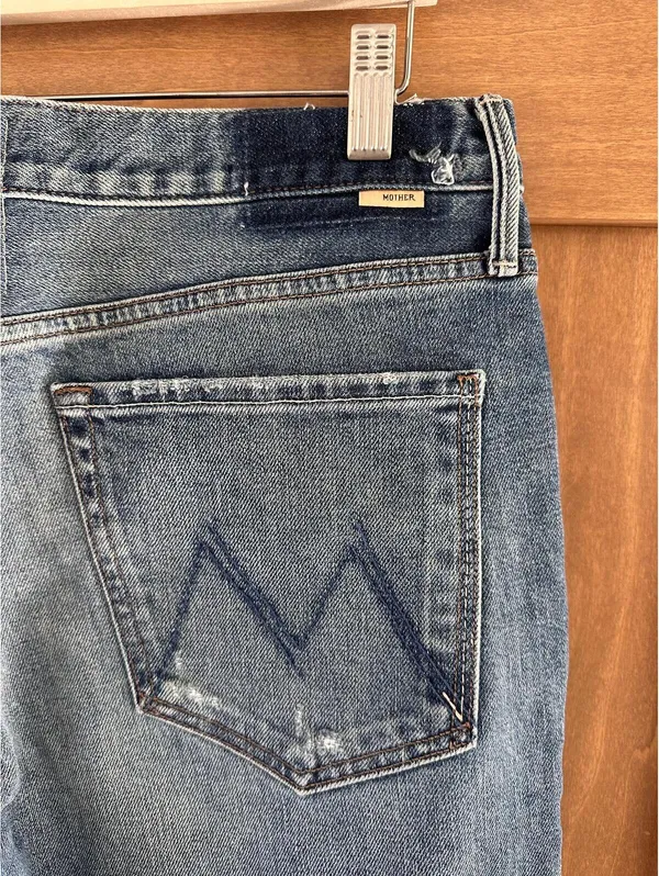 MOTHER Superior The Trickster Skimp Fray Thrill Seeker Distressed Jeans Women 31 - Image 13