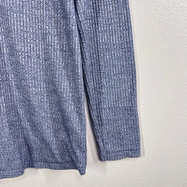 A Pea in the Pod Blue Ribbed Henley Maternity Top Women's M Long Sleeve Stretch‎ - Image 7