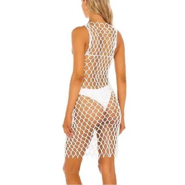 Lovewave The Alisa Mini Dress in Stark White $218 NWT Revolve THICK Fishnet XS - Image 2
