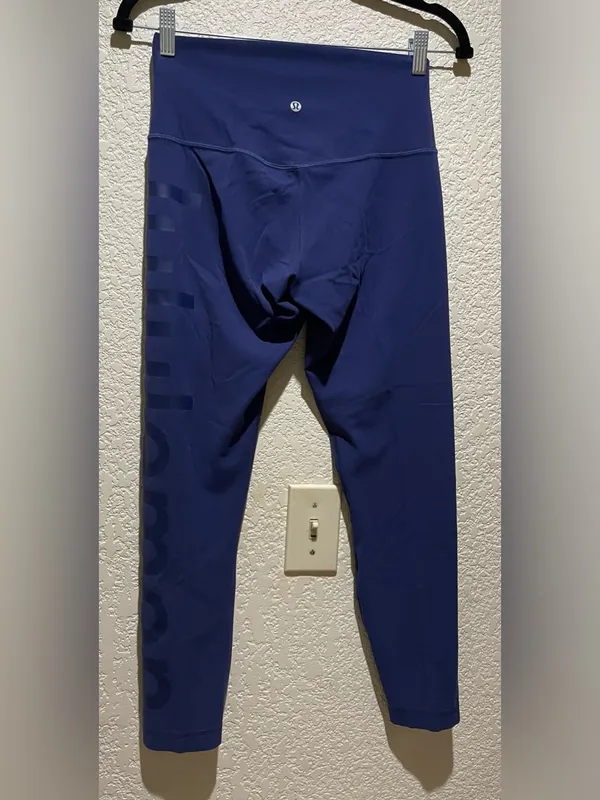 Lululemon Align High Rise Navy 25” Leggings with Side Logo Graphic Size 8 - Image 7