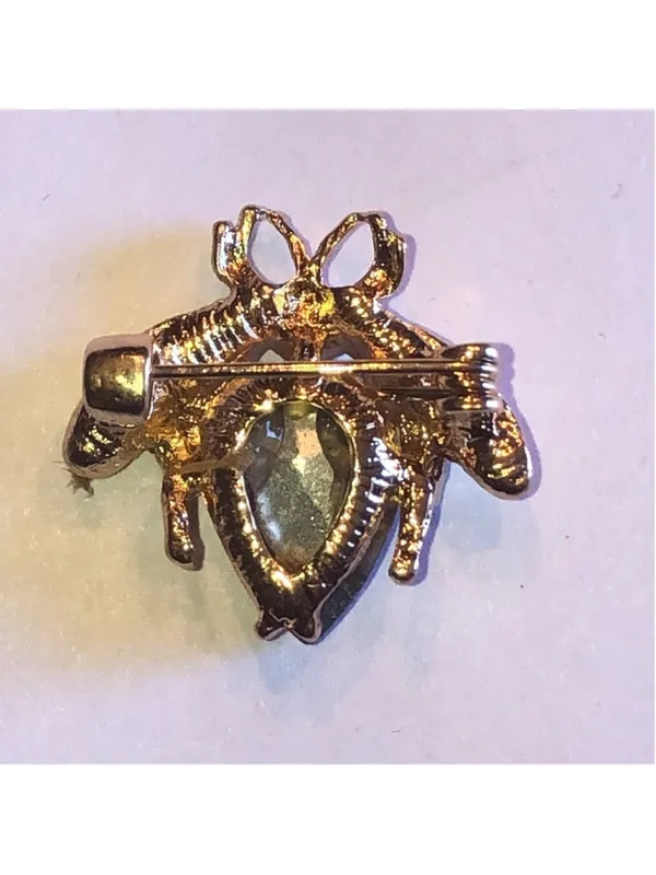 Elegant Gold Tone CZ Rhinestone Bee Scatter Pin Brooch - Image 5