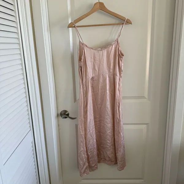 Aritzia Wilfred Millie Slip Dress Rose Quartz - Image 4
