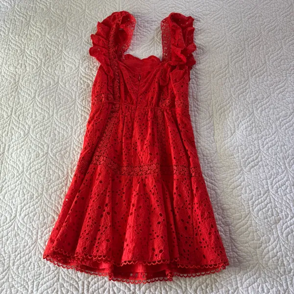 Betsey Johnson Mini Dress Eyelet - Image 4