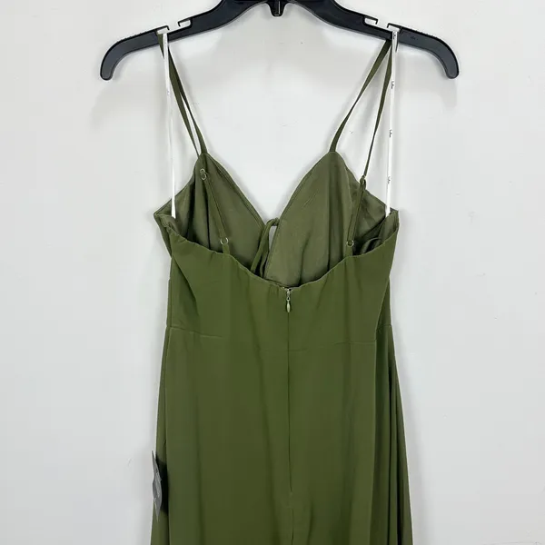 Lulus Marveled Beauty Olive Green Sleeveless Tie-Front Maxi Dress Medium NWT - Image 12