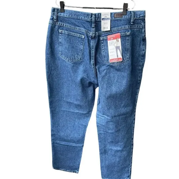 NWT Riders by Lee relaxed fit 18L 33”inseam instantly slims you. Lighter wash. - Image 2