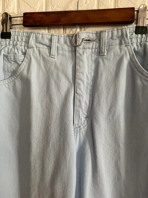 LL Bean Jeans Relaxed Fit Blue Denim Elastic Waist Inseam 27 Rise 10 Length 38 - Image 5