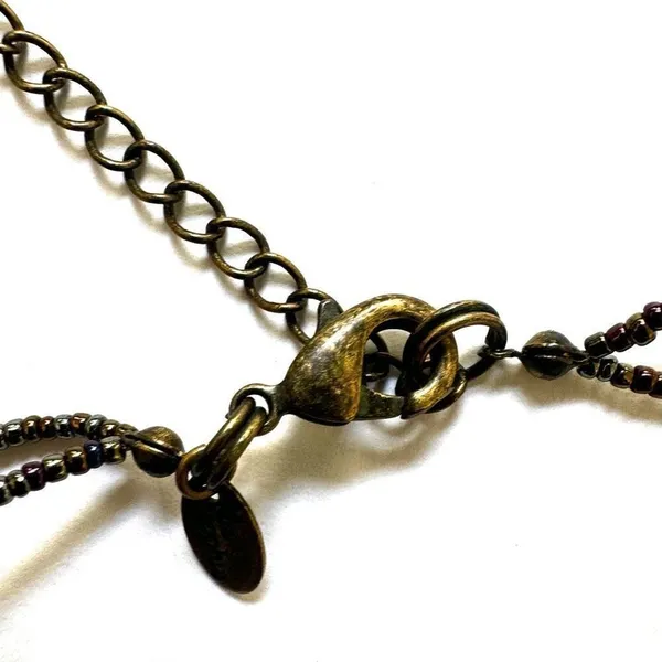 Lia Sophia red beaded double stranded pendant necklace - Image 5