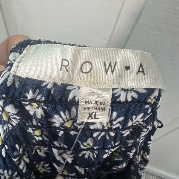 ROWA Navy Floral Spaghetti Strap Babydoll Dress Size XL NWT - Image 10