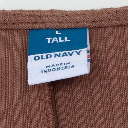 NWT Old Navy Womens Square Neck Ribbed Knit Bodycon Midi Dress Size L Tall Brown - Image 4