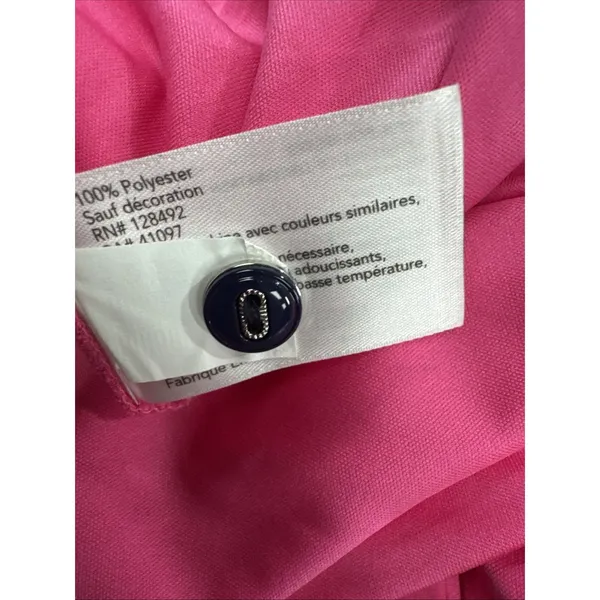 Greg Norman ML75 Play Dry Golf Polo Women Small Bright Pink Navy Ruched NWT - Image 10