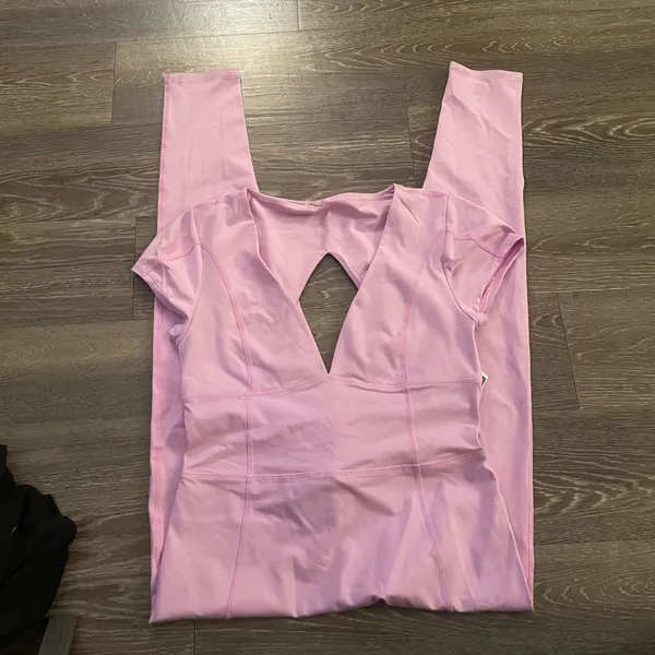 NWT Free People Movement New Wave Onesie Jumpsuit in pink. Size Large - Image 5