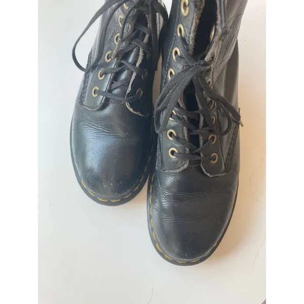 Dr. Martens Docs Vegan Faux Leather 1460 Felix Lace Up Punk Combat Boots 7 - Image 4
