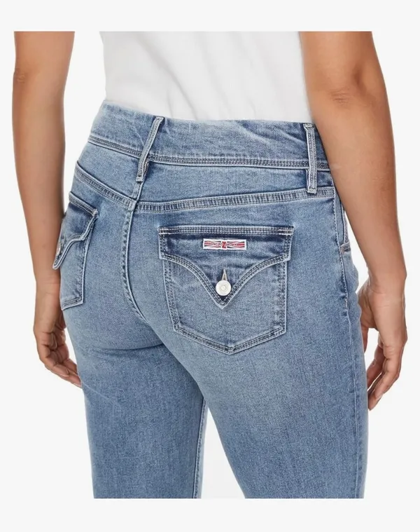 Hudson Women's Mid-Rise Slim Straight Leg Jeans - Image 4