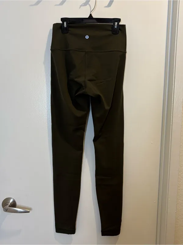 Lululemon Compression High Rise Tight Leggings Size 6 Olive Green - Image 4