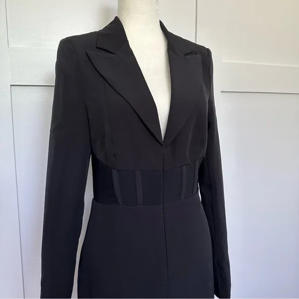 Bardot Black Corset Blazer Mini Dress - Image 4