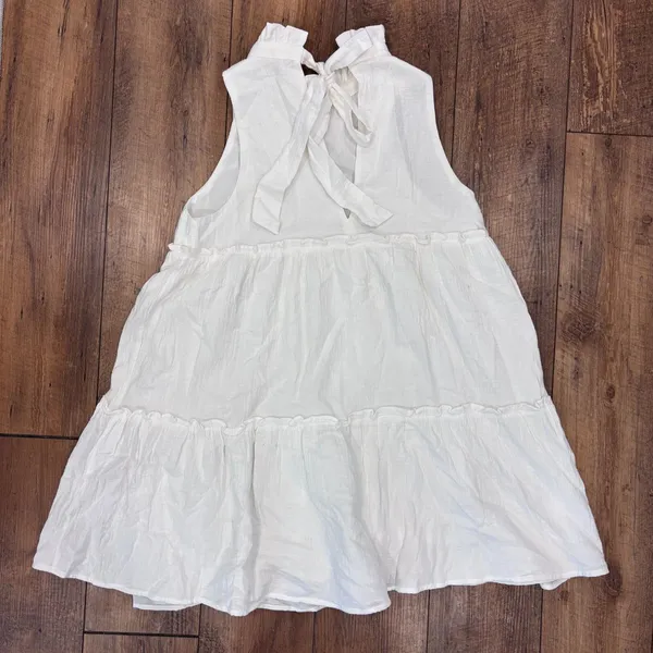 Tuckernuck Pomander Place White Gauze Cotton Morgan Swing Dress L Fairy Garden - Image 6