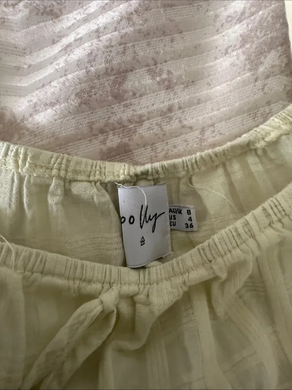Princess Polly Light Yellow Ruffle Peasant Top - Image 3