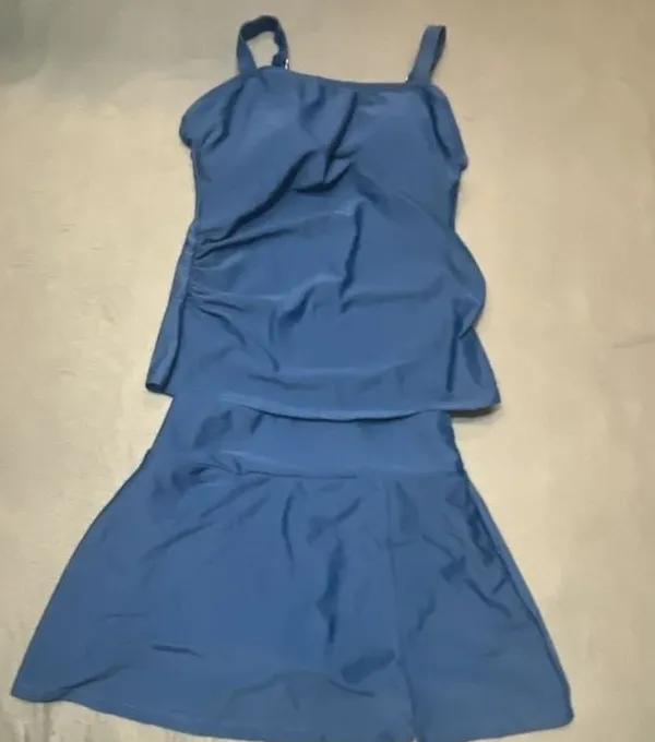 Blue Tankini Swimsuit Set Size M - Image 2