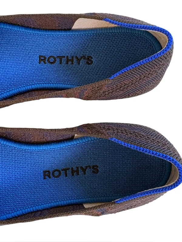 EUC Rothy’s Sapphire Zebra Square Toe Flats Size 8 - Image 3