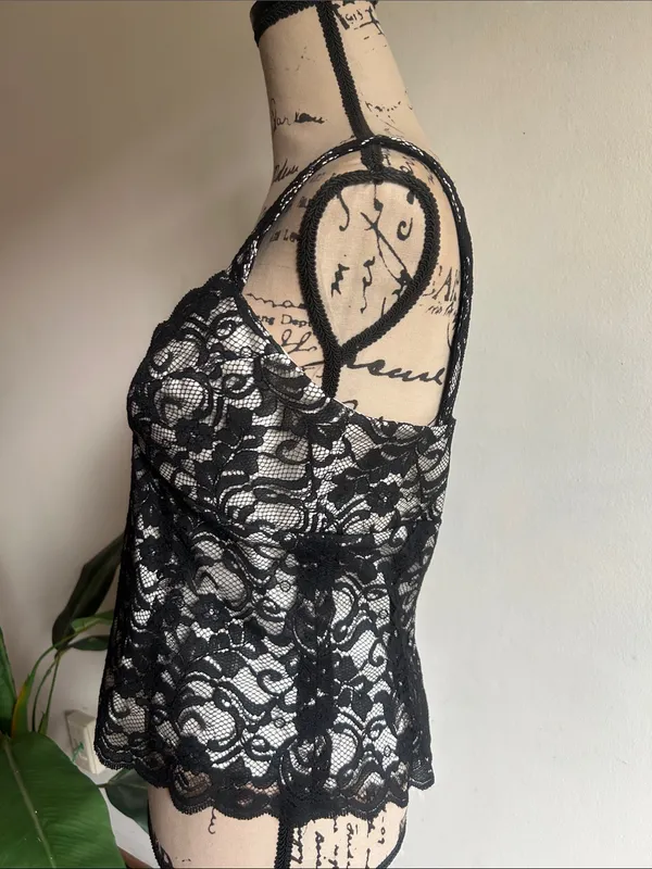 White House Black Market Lace Corset Top Size 10 - Image 6