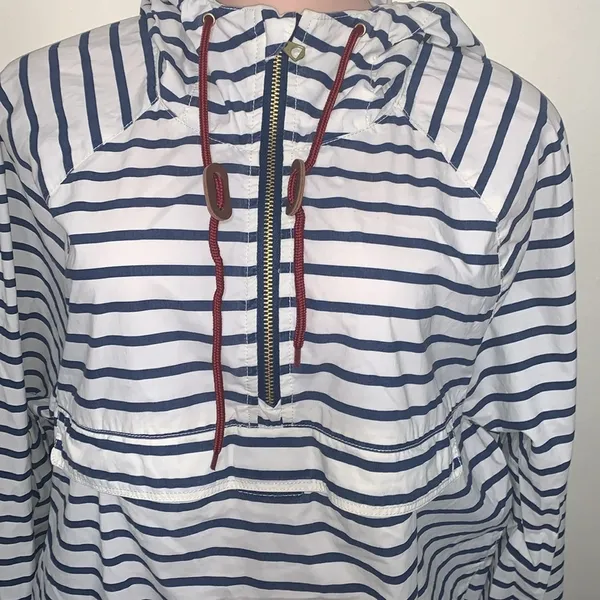 Old Navy striped hooded jacket lightweight rain woman size XL - Image 2