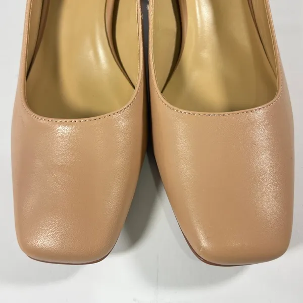 Naturalizer Karina English Tea Leather Square Toe Block Heel Pumps Size‎ 11 Work - Image 7