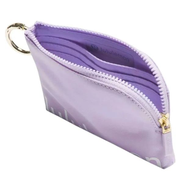 Lululemon Clippable Card Pouch Lavender Frost / White - Image 2