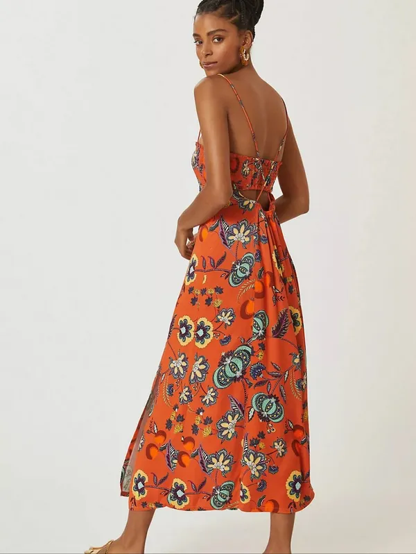 Anthro/ Maeve Floral Cross-Back Maxi Dress - Image 2
