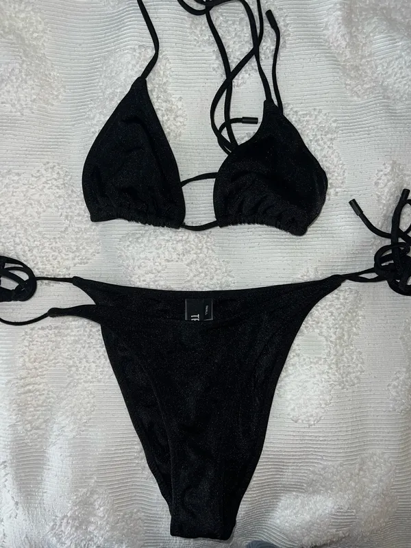 Triangl Black Sparkly Bikini - Image 4