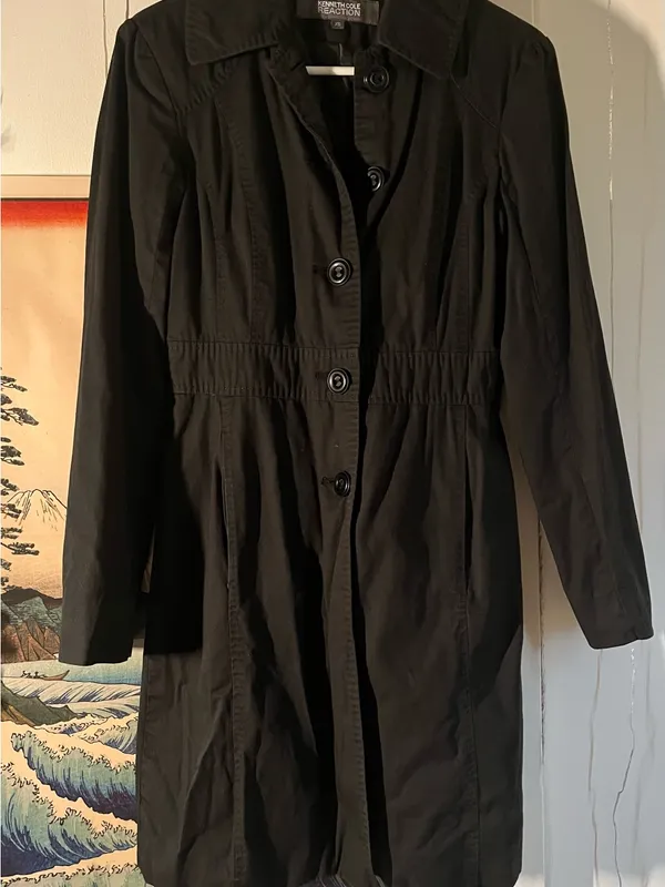 Kenneth Cole Reaction Black Trench Coat - Image 5