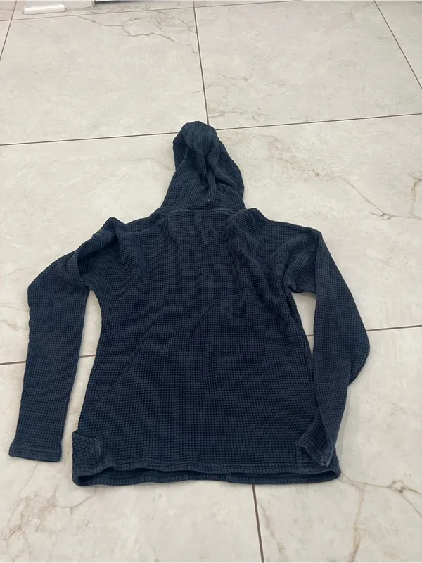 Carhartt Navy Blue Thermal Waffle Hoodie Size XS - Image 4