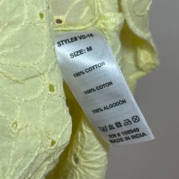 Altar’d State | NWT Yellow Mila Smocked Floral Embroidery Tank Top | Medium - Image 8