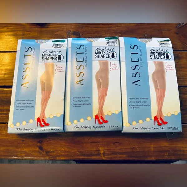 CUSTOM LISTING 2- Size 3 NWT Assets by Spanx Hi-Waist Mid-Thigh‎ Shaper Nude - Image 4