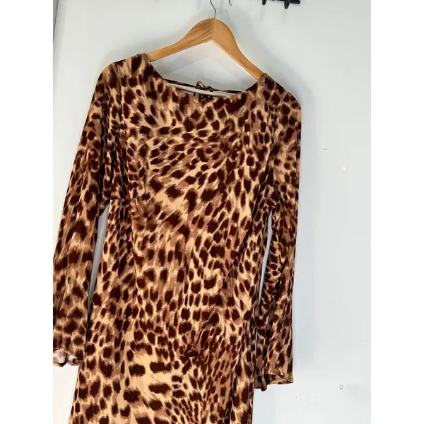 Princess Polly Halo Bias Mini Dress Leopard Animal Print Brown US 14 Curve NWT - Image 10