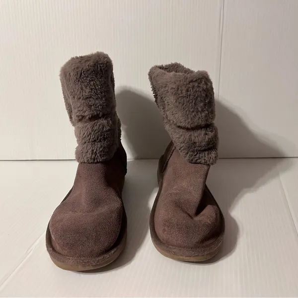 Koolaburra S/N 1114692 taupe leather winter boots women size 7 - Image 3
