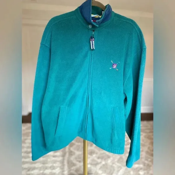 Vintage Bugle Boy Fleece Jacket Gorpcore Granola Quiet Luxury Old Money Academia - Image 2