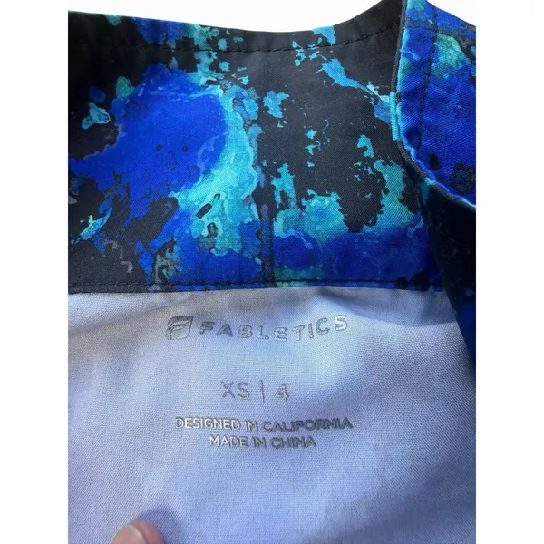 Fabletics Ninety Six Windbreaker Blue Lava Jacket Athletic Zip Blue Back XS - Image 2