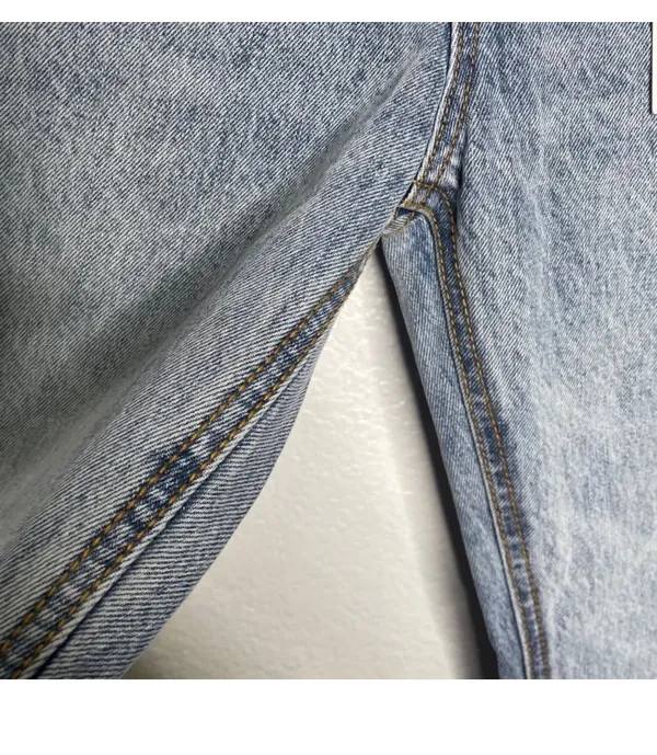 Princess Polly HOLLY ASYMMETRIC STRAIGHT LEG JEAN LIGHT WASH DENIM LOWER IMPACT - Image 13