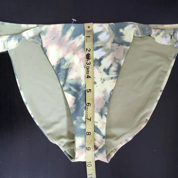 Aerie Green Abstract Print Bikini Bottoms NWTT Size Large Full Coverage Bottoms - Image 6