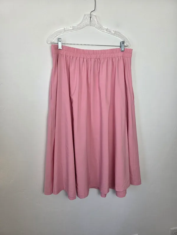 Belle Poque Pink A-Line High Waist Skirt Retro Modcloth Pin Up Rockabilly 50s XL - Image 4