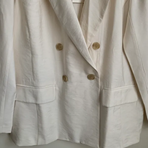 A New Day Women's Essential Blazer Cream White Medium - Image 9