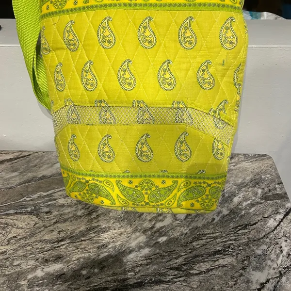 Paisley Patterned Yellow lunch Bag - Image 3