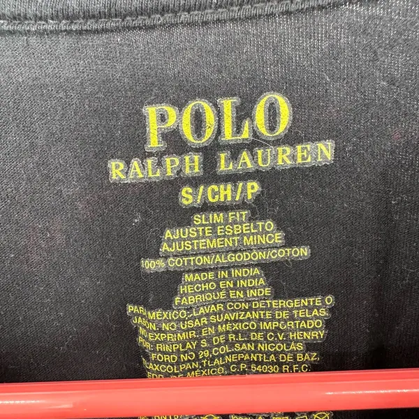 Polo Ralph Lauren size‎ small black short sleeve t-shirt slim fit 100% cotton - Image 4