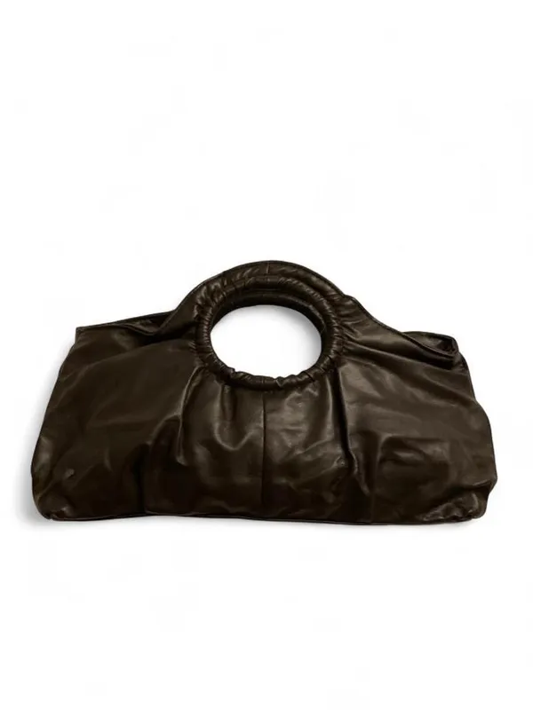 NWT Giannini Brown Ruched Shoulder Bag - Image 3
