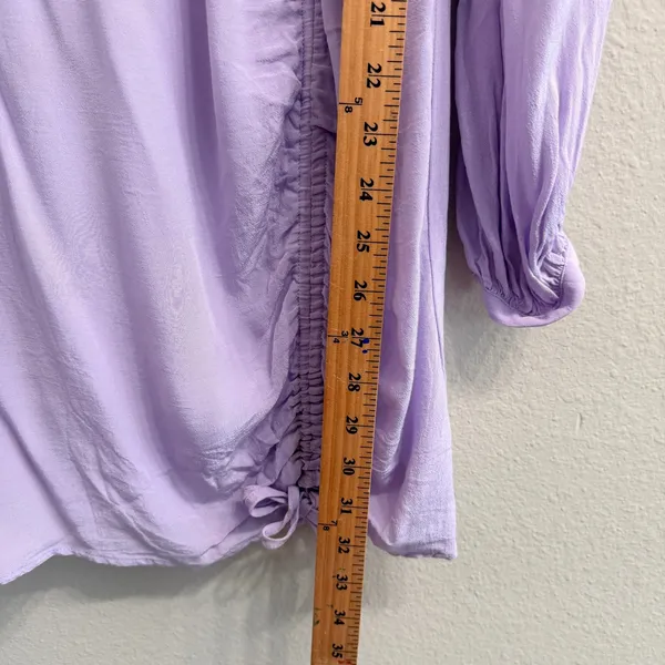 L'Academie The Pearl Mini Dress XS Lavender Ruched Soft Girl Coquette Feminine - Image 14